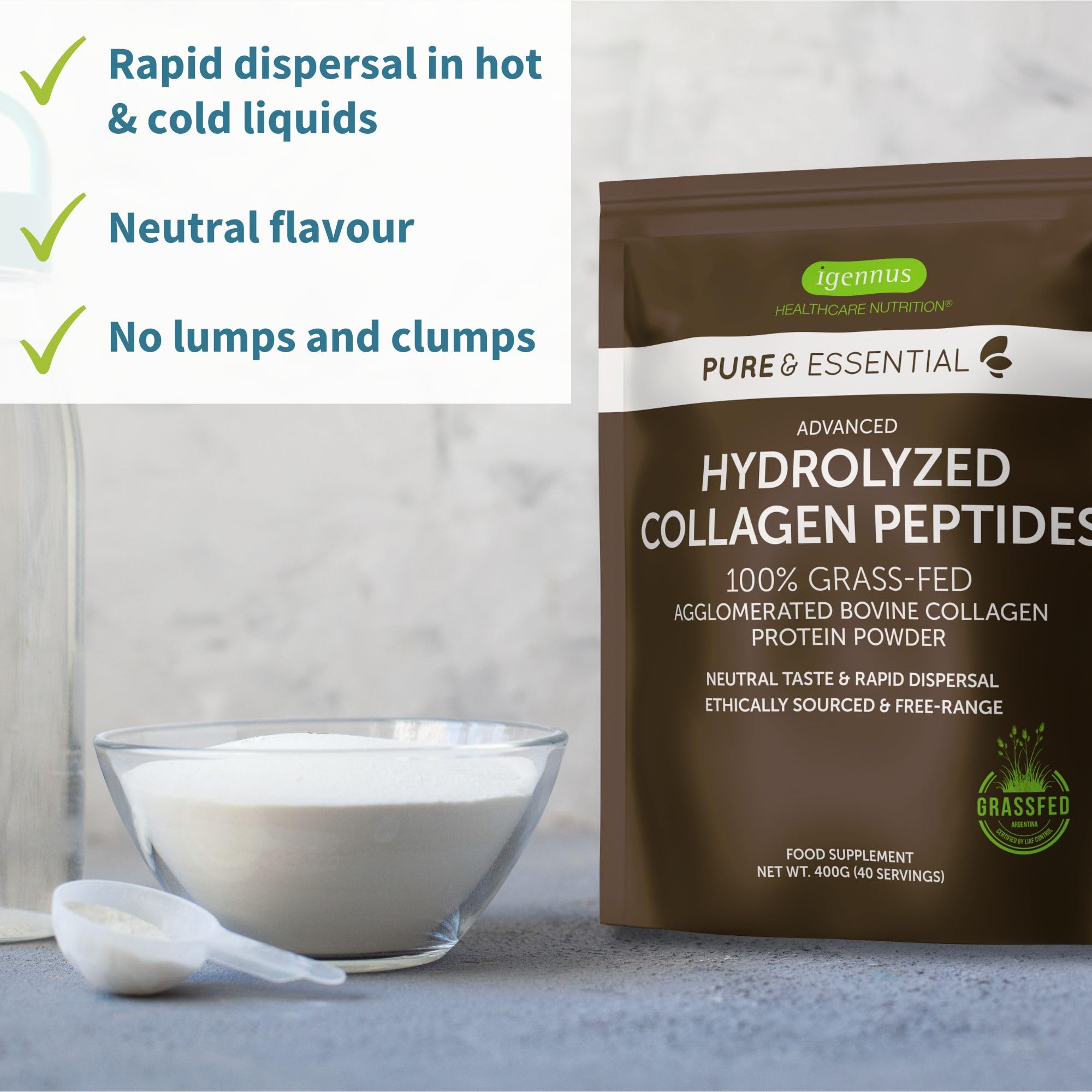 Advanced Hydrolysed Collagen Peptides, 100% Grass Fed & Ethically Sourced